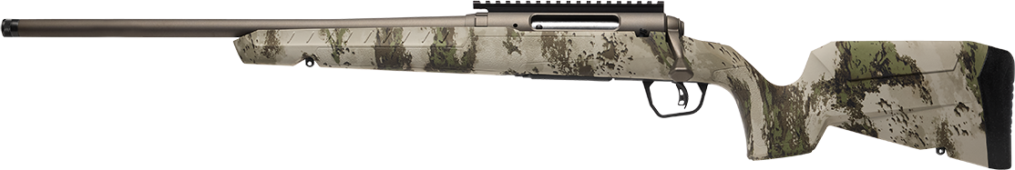 Savage Arms 32313 Axis 2 Pro Compact 350 Legend 4+1 18" Gun Metal Bronze Cerakote Heavy Threaded Barrel & Picatinny Rail Carbon Steel Receiver, Fixed Woodland Camo Synthetic Stock, Left Hand