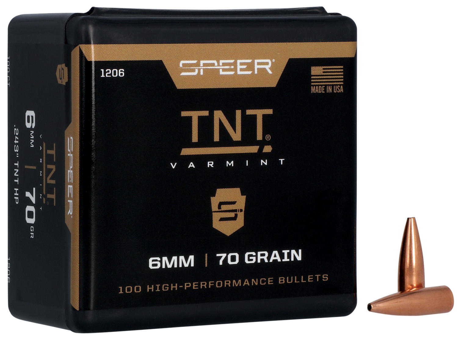 Speer 1206 TNT  6mm 70gr Jacketed Hollow Point 100 Per Box/5 Case