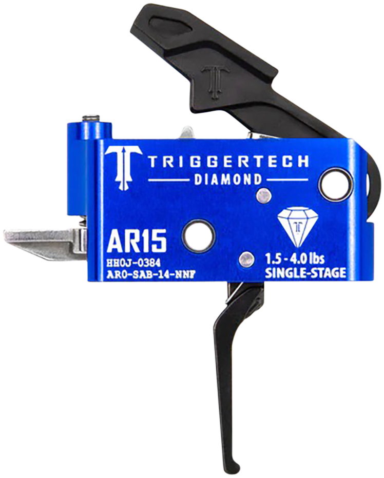 TriggerTech AR0SAB14NNF Diamond  Flat Single-Stage 1.5-4.0 lbs Adjustable for AR-15