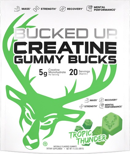 BUCKED UP CREATINE GUMMIES TROPIC THUNDER 20 SERVINGS