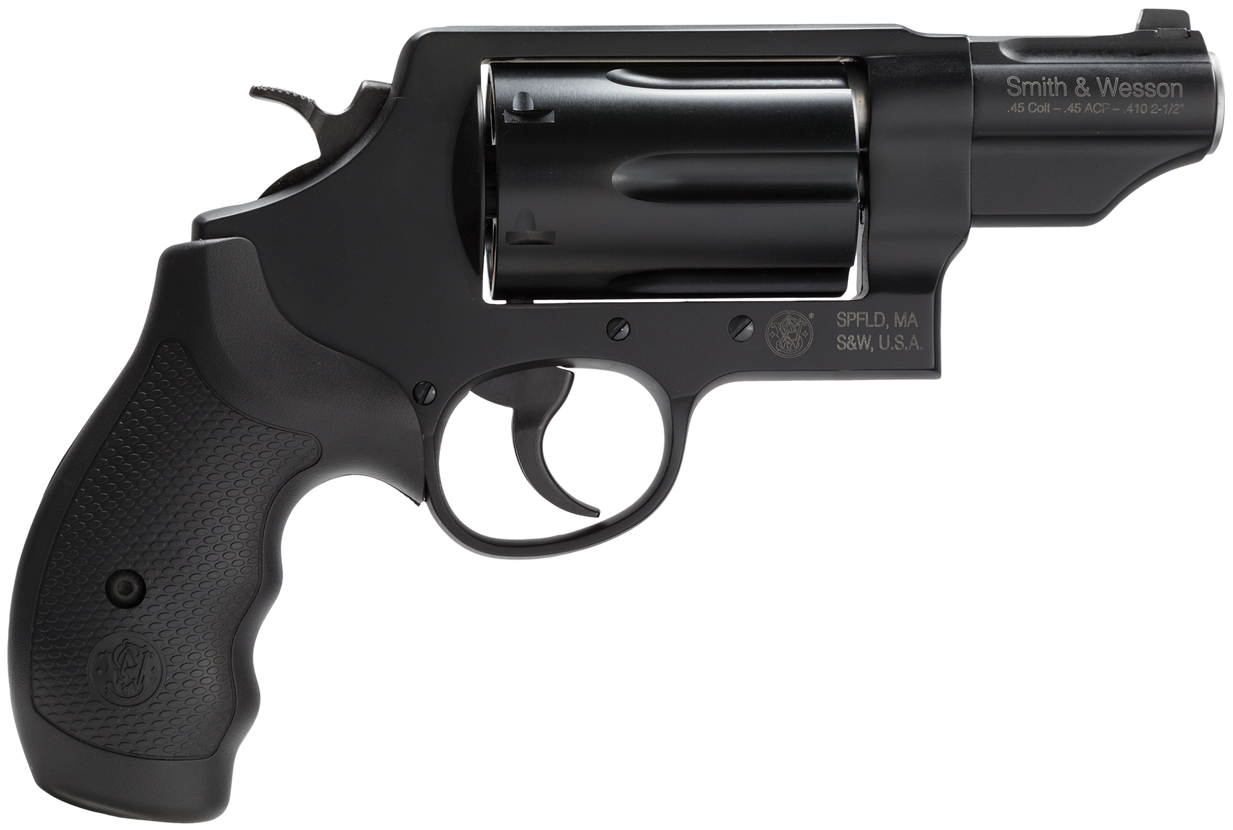 Smith & Wesson 162410 Governor *MA Compliant 45 Colt (LC) Or 2.50" 410 Gauge, 2.75" Black Barrel, 6rd  Black PVD Cylinder, Black Scandium Alloy Z-Frame, Polymer Grip