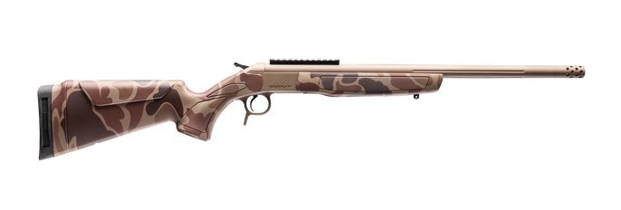 CVA CR4442DC Cascade Takedown 45-70 Gov 1rd 20" Flat Dark Earth Cerakote Stainless Steel Threaded Barrel & Receiver w/Picatinny Rail, Duck Camo Synthetic Stock