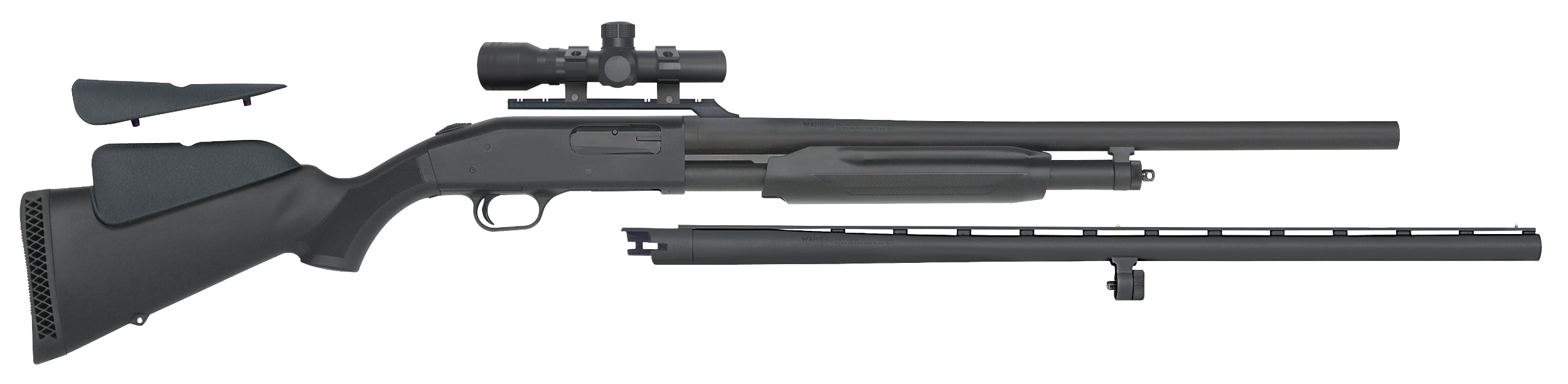 Mossberg 58244 500 Field/Deer 12 Gauge 5+1 3" 28" Vent Rib/24" Slugster Barrels, Blued Metal Finish, Synthetic Dual Comb Stock, Includes Accu-Set Chokes & 2.5x20mm Scope