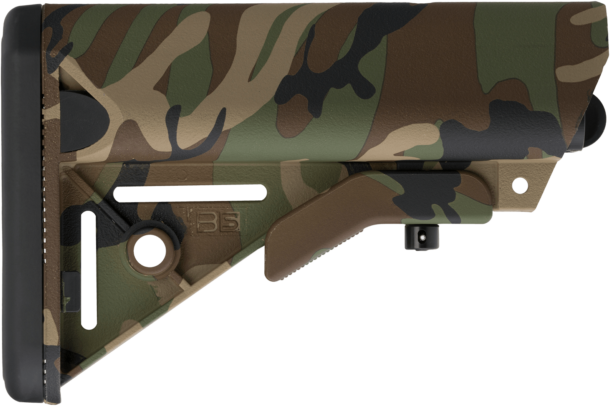 B5 Systems SOP1188 Enhanced SOPMOD Woodland Camo Polymer Fits AR-15