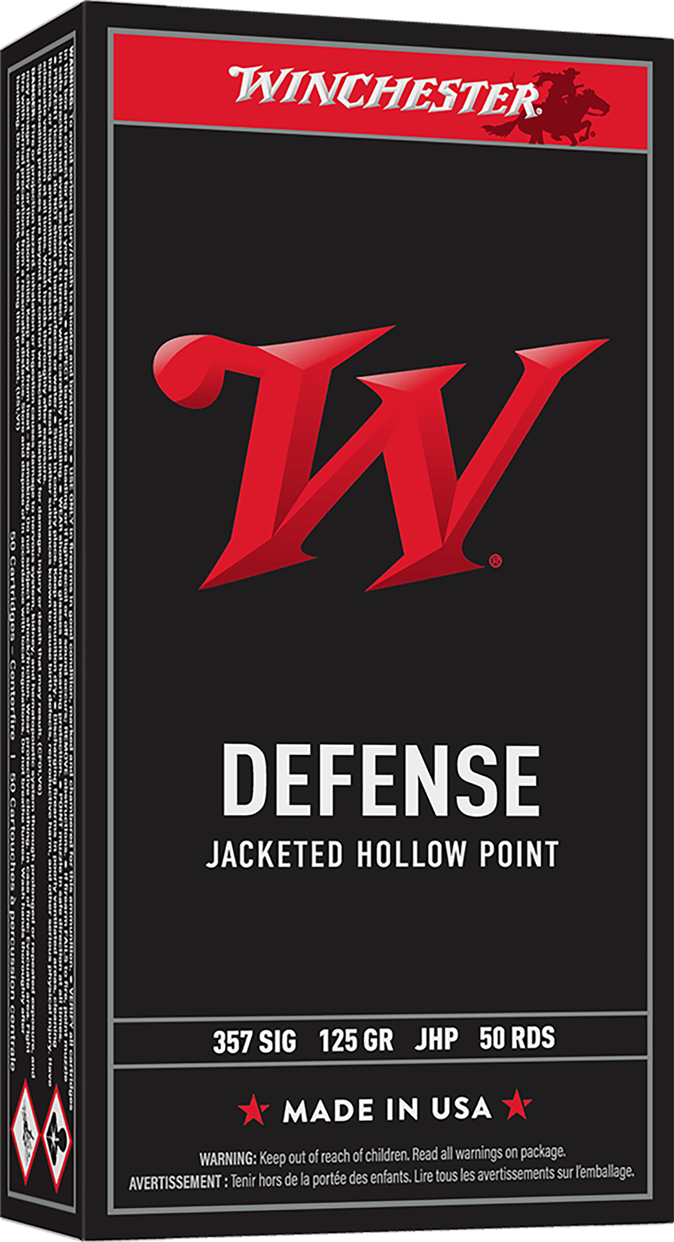 Winchester Ammo USA357SJHP USA 357Sig 125gr Jacketed Hollow Point 50 Per Box/10 Case