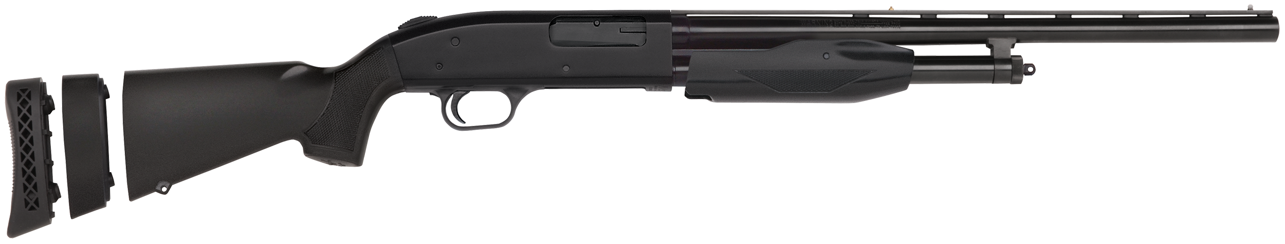 Mossberg 50485 510 Super Bantam Youth 20 Gauge 3" 3+1 18.50" Vent Rib Barrel, Dual Extractors, EZ-Reach Forend, Blued Metal Finish, Synthetic Stock w/Adjustable LOP Spacer, Includes Accu-Set Chokes