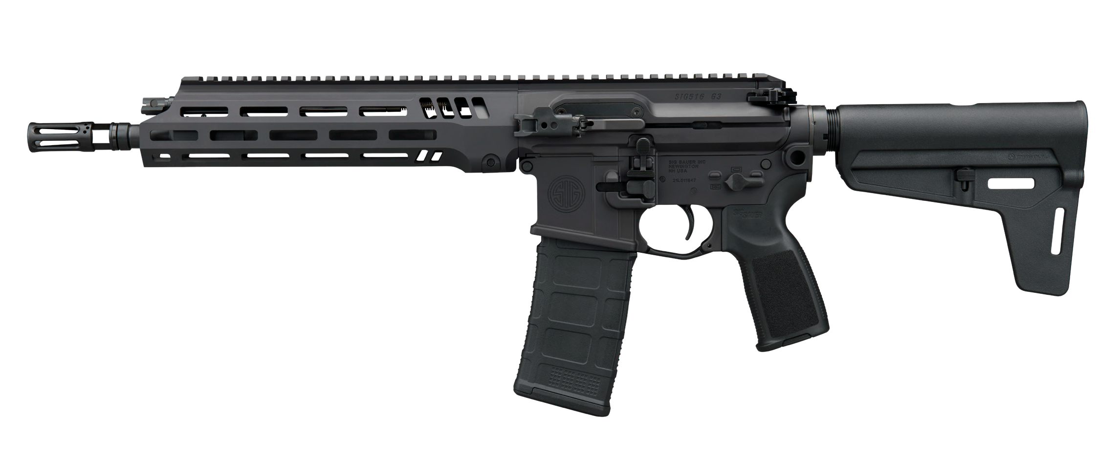 Sig Sauer P516G3556N11B 516 G3 5.56 NATO 30+1 11.50" Black FNC Barrel, Black Anodized Alloy Receiver w/Picatinny Rail, M-LOK Handguard, Black Polymer Adjustable Stock, Black Polymer Grip, Ambidextrous