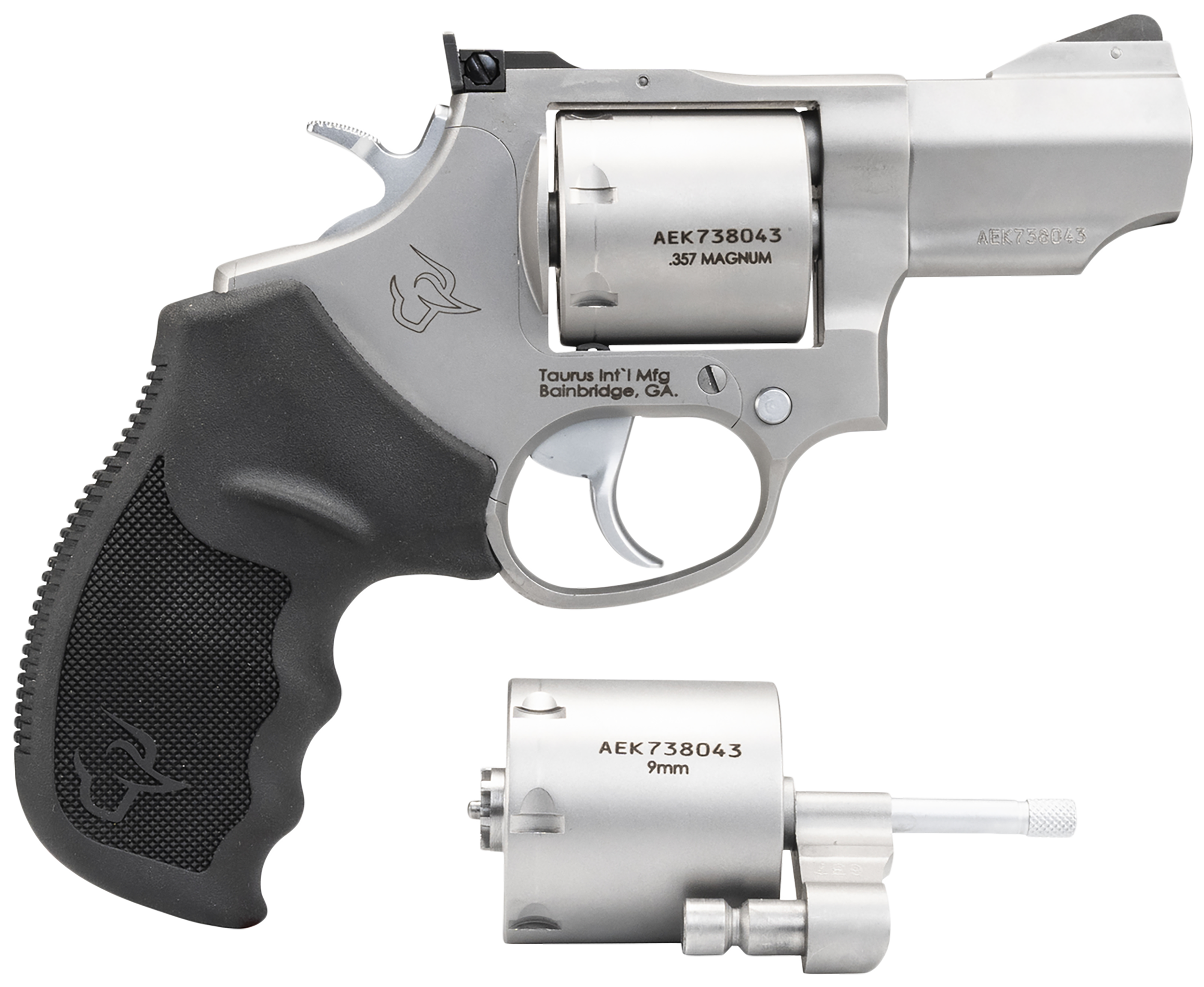Taurus 2-692029 692 Medium Frame 357 Mag/38 Special +P/9mm 7 Shot 2.50" Matte Stainless Cylinder/Frame/Barrel Transfer Bar Safety