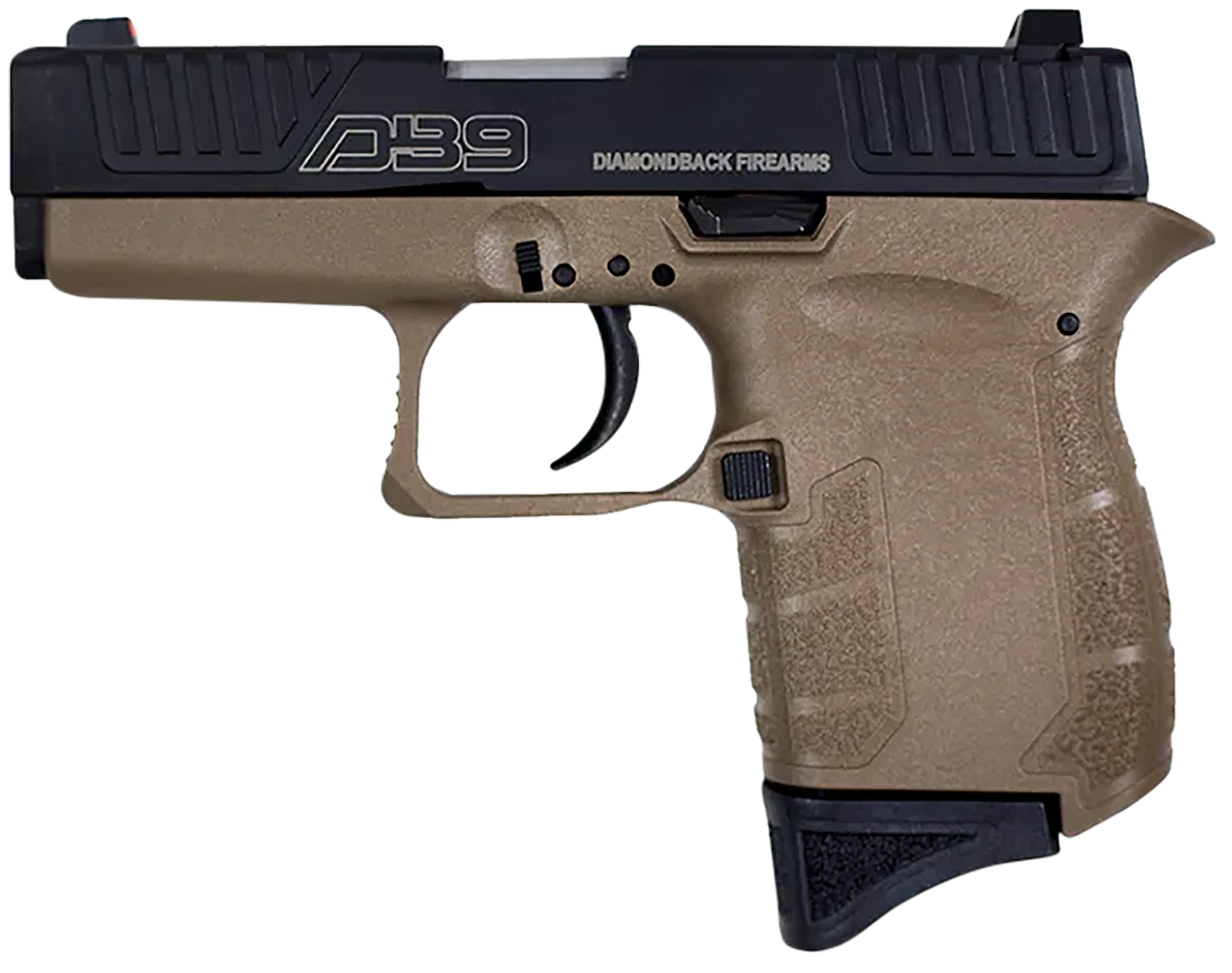 Diamondback DB0200P061 DB9 Gen4 Micro-Compact Frame 9mm Luger 6+1, 3.10" Stainless Steel Barrel, Black Nitride Serrated Stainless Steel Slide, Flat Dark Earth Polymer Frame & Grip