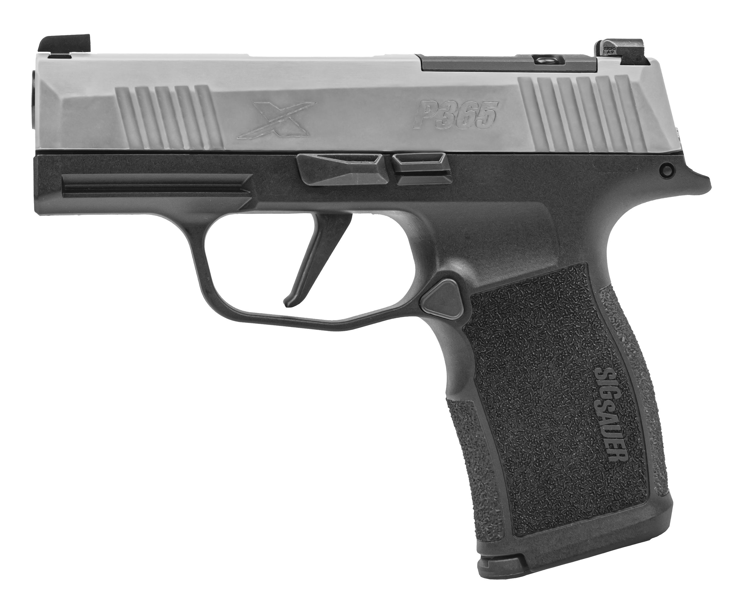 Sig Sauer 365X9SXR3P P365X  Micro-Compact Frame 9mm Luger 12+1 3.10" Steel Barrel, Stainless Steel Optic Ready/Serrated Slide, Black Stainless Steel Frame w/Accessory Rail, Polymer Grip