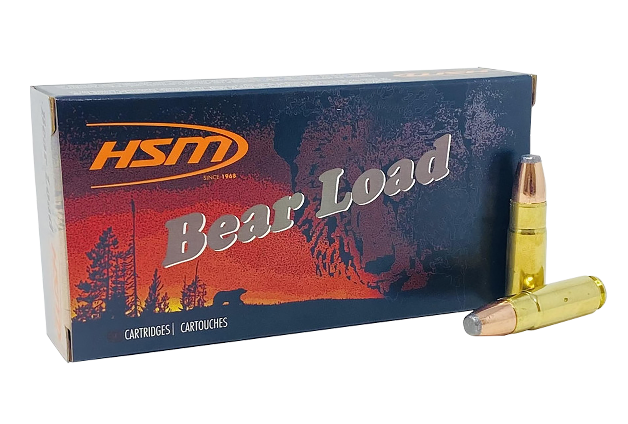 HSM 458SOCOM1N Bear Load  458 SOCOM 350 gr Jacketed Flat Point 20 Per Box/ 25 Case