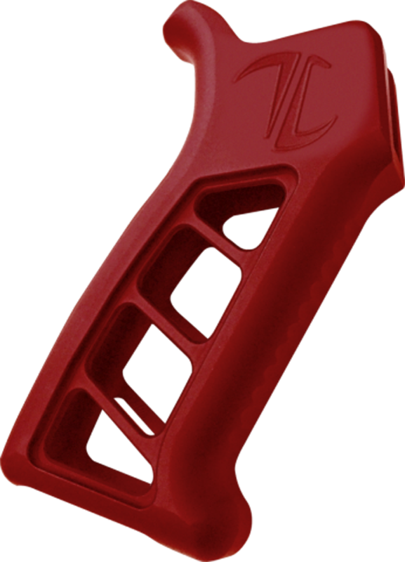 TIMBER CREEK OUTDOOR INC EARPGR Enforcer AR Pistol Grip Red Anodized with Clear Cerakote Aluminum