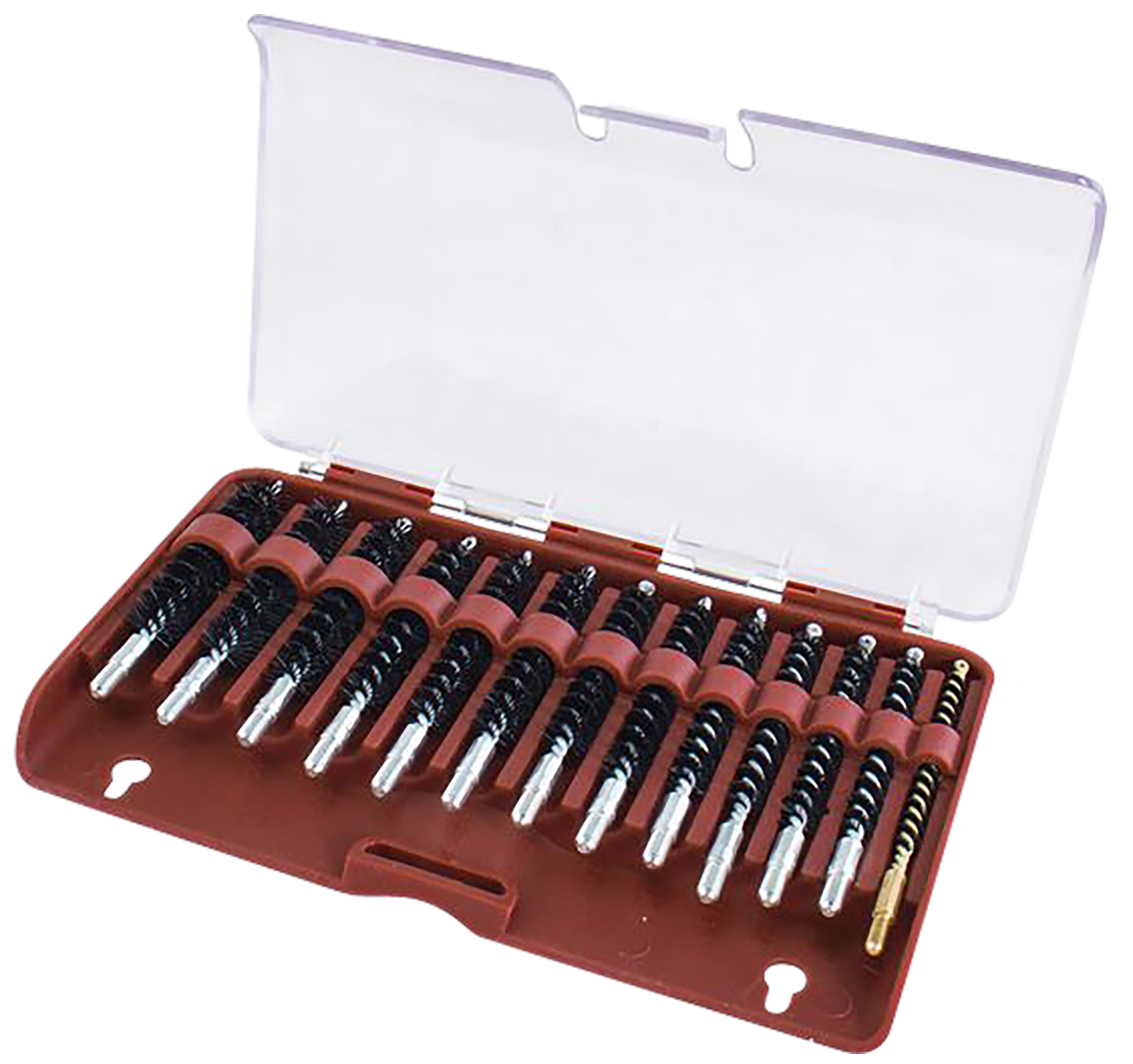 Tipton 615333 Bore Brush Set  .17-.45 Cal Rifle Firearm 8-32/5-40 Thread Stainless Steel Nylon Bristles Bronze Includes Storage Box