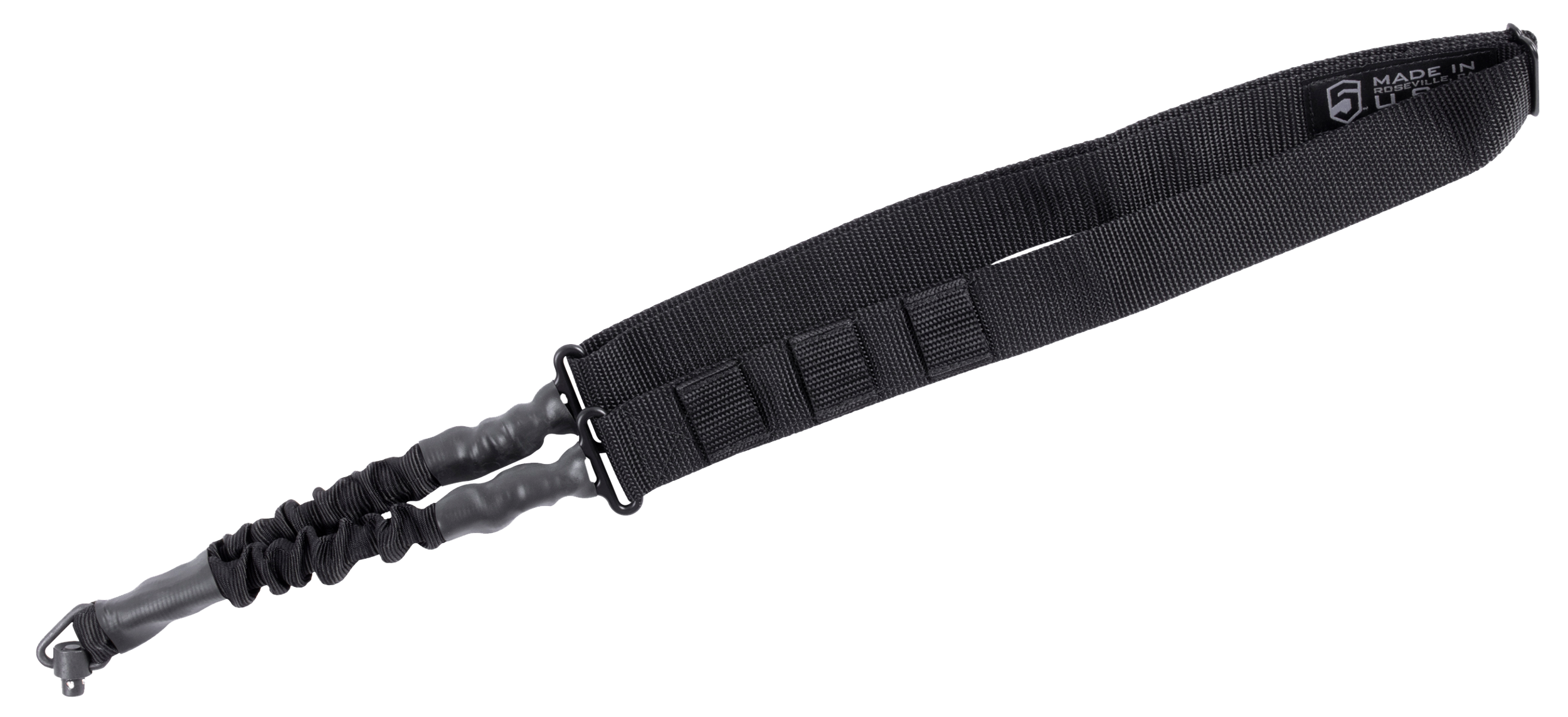 Phase 5 Weapon Systems SLGQD Single Point Sling Black Nylon Strap w/Elastic Shock-Cord 24.50-33.50" OAL Adjustable Bungee