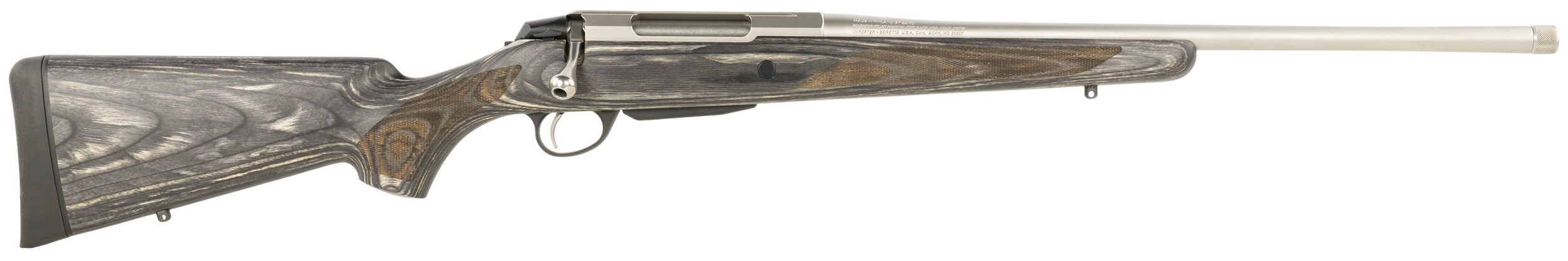 Tikka JRTXG32022MT T3x Laminated Full Size 30-06 Springfield 3+1 22.40" Stainless Threaded Barrel, Stainless Steel Drilled & Tapped Receiver, Oil Gray Fixed Laminate Stock, Right Hand