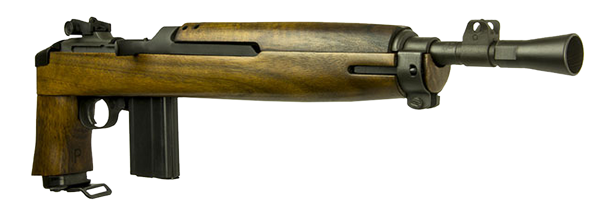Inland MFG ILM200 Advisor M1 30 Carbine 15+1 12" Threaded Barrel w/Conical Flash Hider, Black Parkerized Metal Finish, Type 2 Barrel Band, Round Bolt, Low Wood Walnut Stock