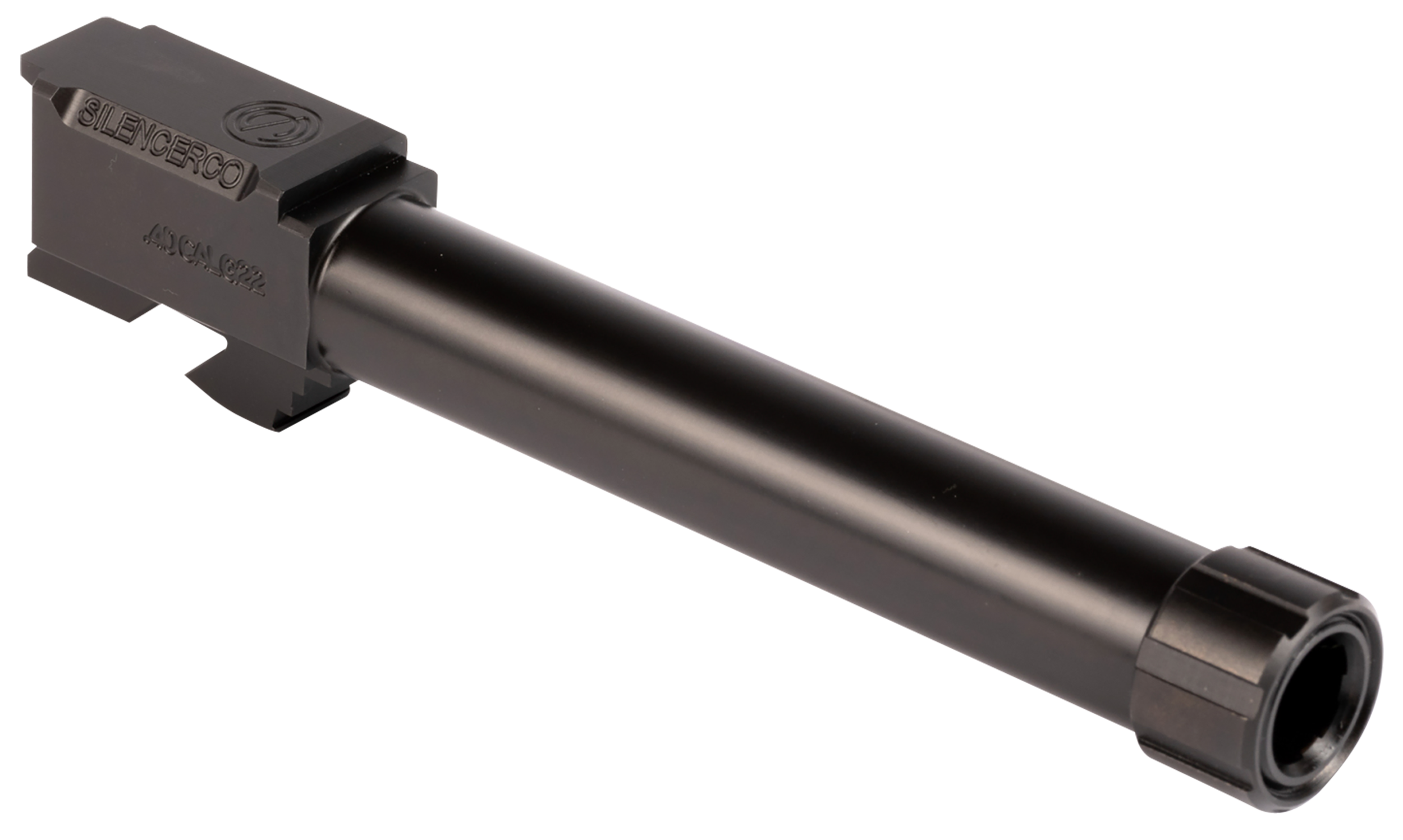 SilencerCo AC50 Glock  40 S&W 4.80" Threaded Black Nitride Stainless Steel, Fits Glock 22 Gen2-4