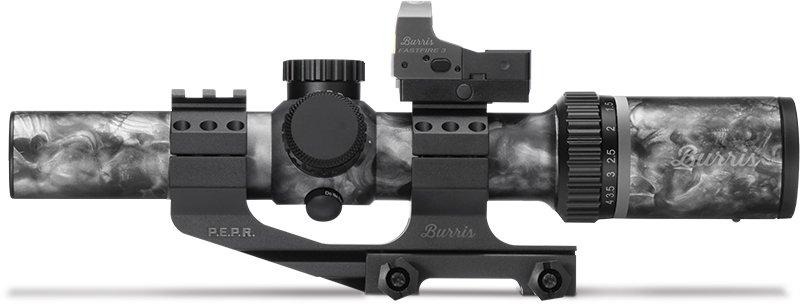 BLEMISHED Burris SkullTac Rifle Scope Combo w/FastFire III AR-P.E.P.R. Mount - 1-4x24mm Ballistic CQ 5.56 Camo