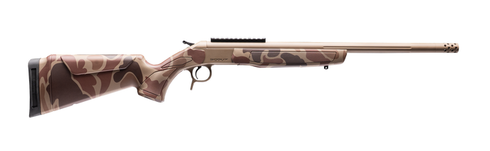 CVA CR4446D Cascade Takedown 300 Blackout 1rd 20" Flat Dark Earth Cerakote Stainless Steel Threaded Barrel & Receiver w/Picatinny Rail, Duck Camo Synthetic Stock