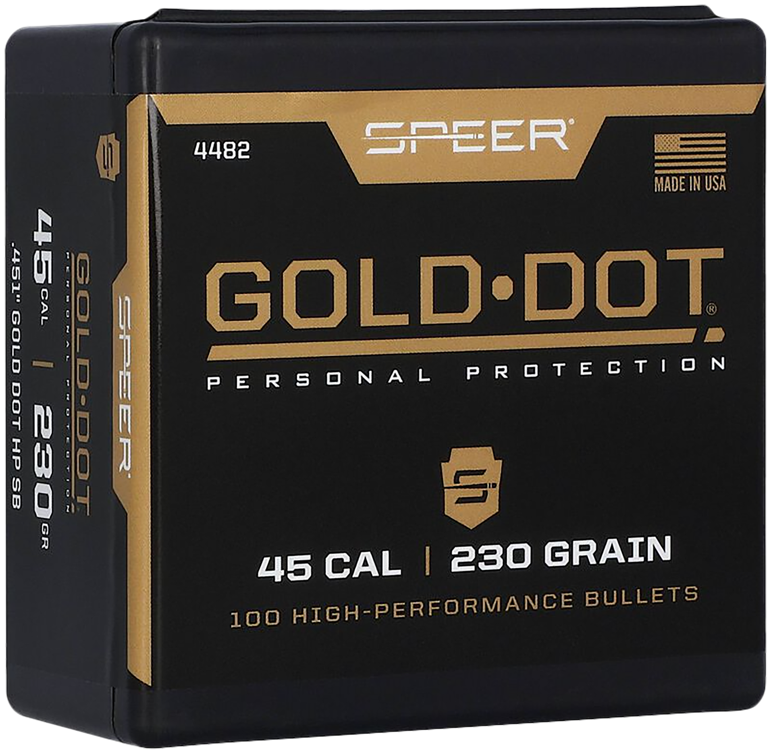 Speer 4482 Gold Dot Personal Protection 45Cal 230gr Hollow Point 100 Per Box/5 Case