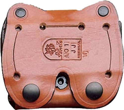 DESANTIS DOUBLE MAG POUCH OWB LEATHER FITS GLOCK 43 TAN