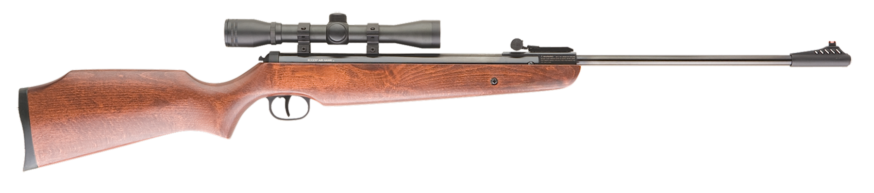 Umarex 2244001 Air Hawk Combo Spring Piston 177 Pellet 1rd Blued Rec/Barrel Dark Hardwood Stock Includes 4x32mm Scope