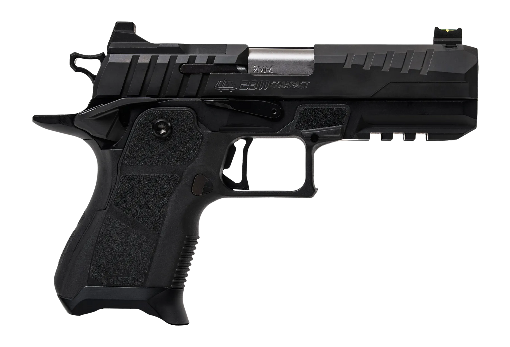 Oa Defense  2311 w/Plus Kit Compact 9mm Luger 17+1 4.25" Stainless Barrel, Black Steel Optic Ready/Serrated Slide, Black Aluminum Frame w/Picatinny Rail, Black Polymer Grip, Ambidextrous