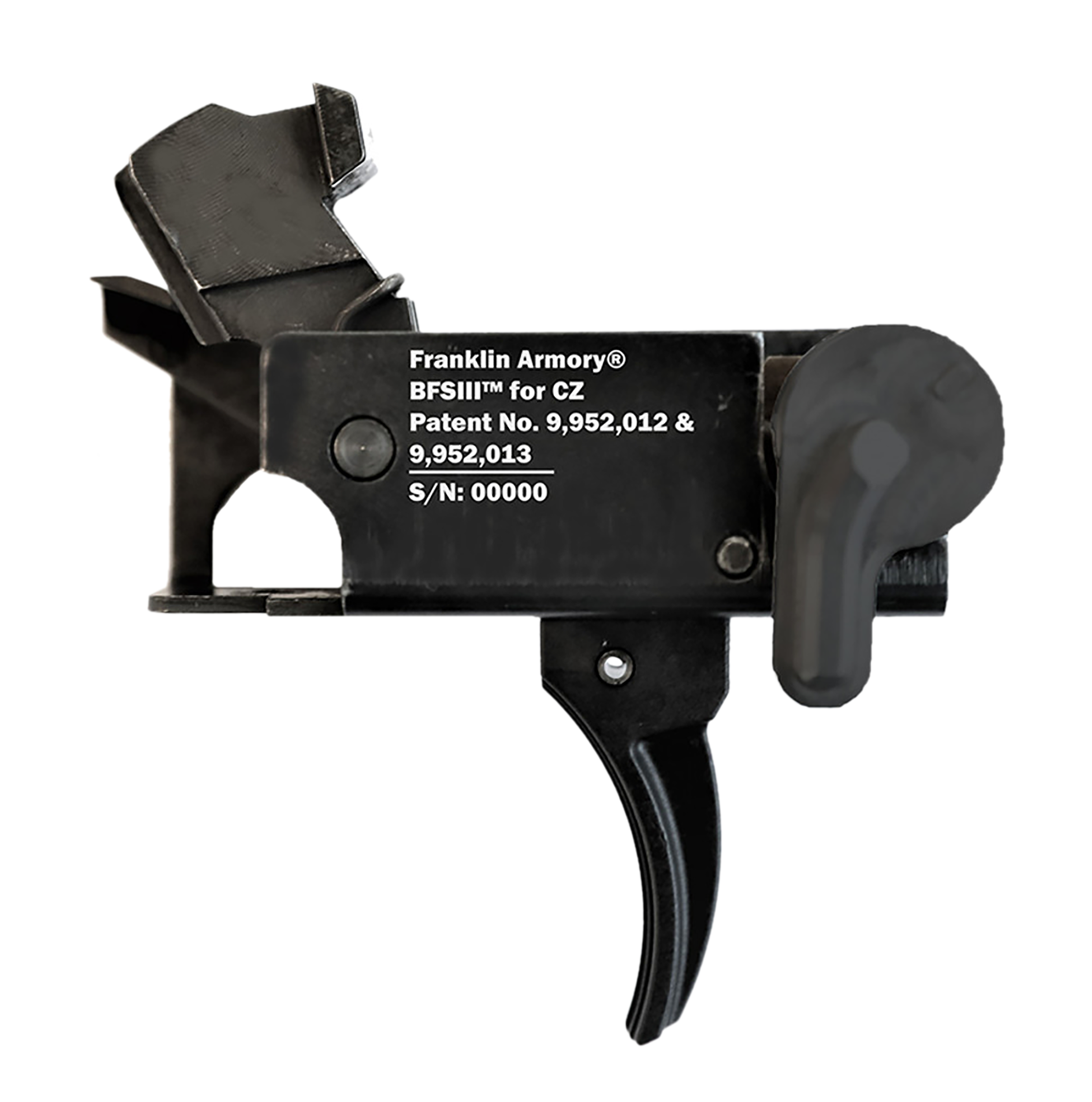 Franklin Armory 0650000BLK BFSIII Black Curved Fits CZ Scorpion Style Ambidextrous