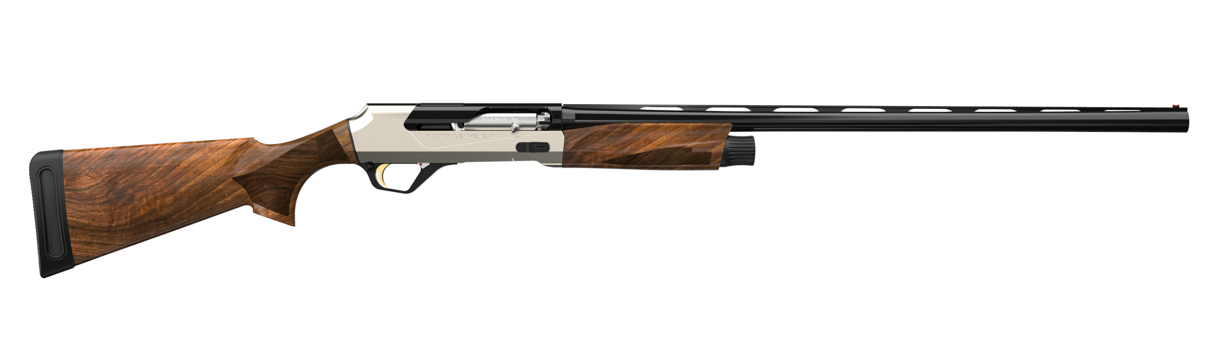 Retay USA RACEUL26 Ace-R Upland Ultralight 12 Gauge Semi-Auto 3" 3+1 26" Black Deep Bore Barrel, Aluminum Humpback Drilled & Tapped Receiver, Fixed Satin Walnut  Stock