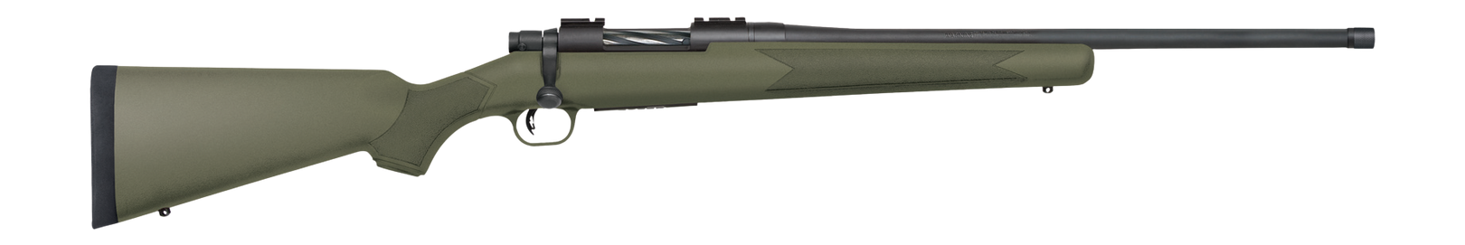 Mossberg 28080 Patriot 450 Bushmaster 4+1 20" Matte Blued Threaded Barrel, OD Green Synthetic Stock
