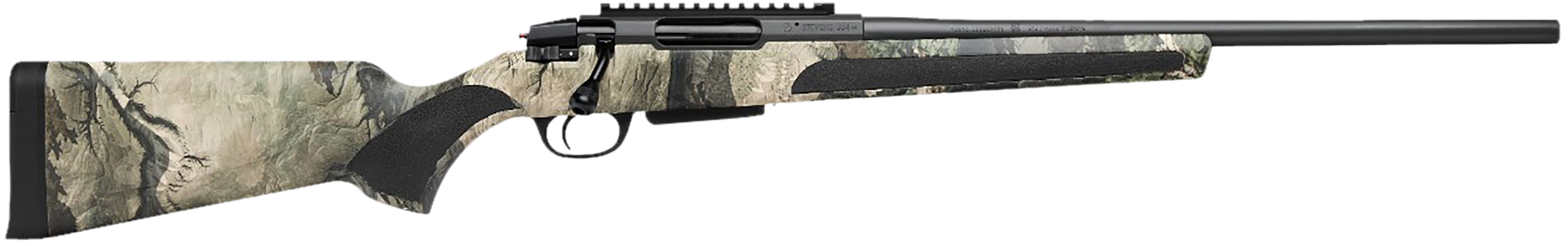 Stevens 19466 334 Bolt Action 6.5 Creedmoor 3+1 22" Camo/Dark Gray Carbon Steel Receiver Integrated Recoil Lug Ergonomic/Recoil Pad  Synthetic Stock Picatinny Rail Right Hand