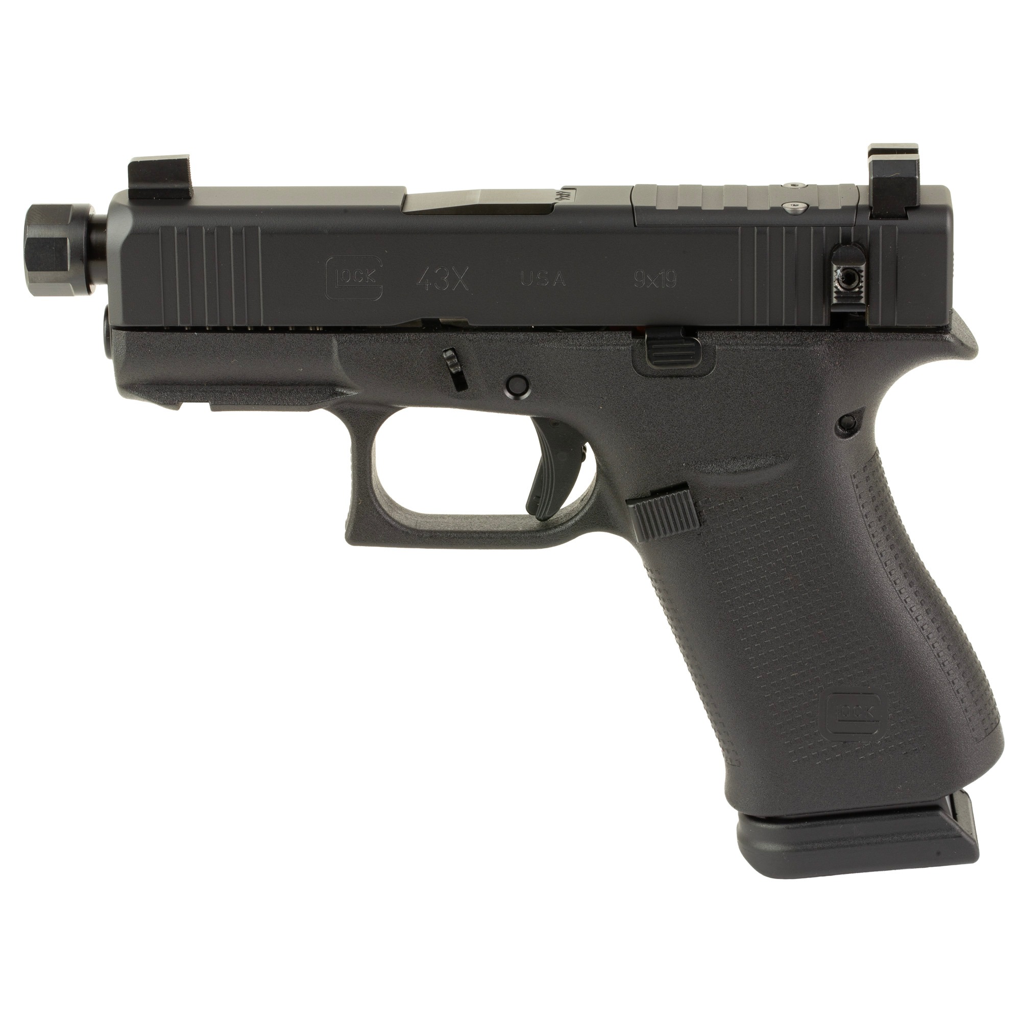 GLOCK 43X 9MM 15RD 3.92" TB HP BLK