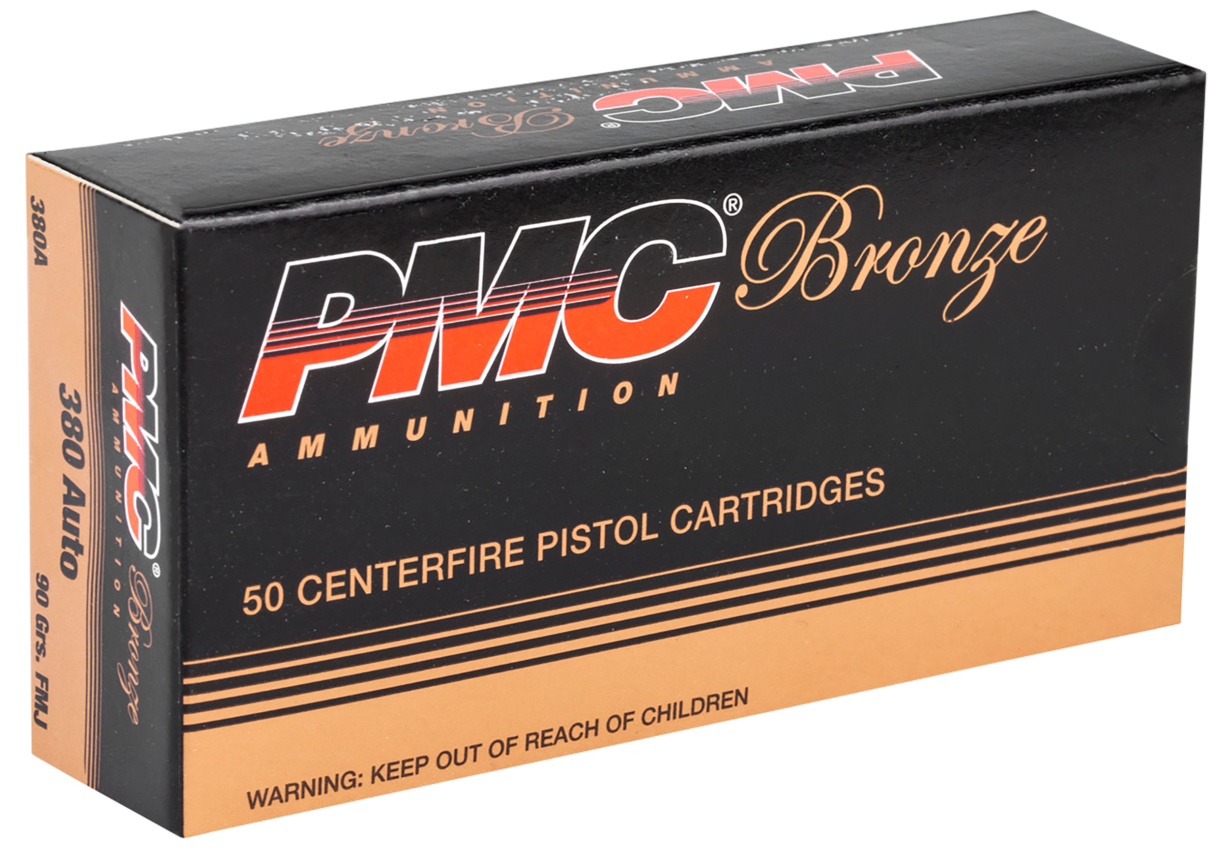 PMC 380A Bronze 380ACP 90gr Full Metal Jacket 50 Per Box/20 Case