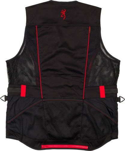 BROWNING ACE SHOOTING VEST R-HAND XL BLACK/RED TRIM