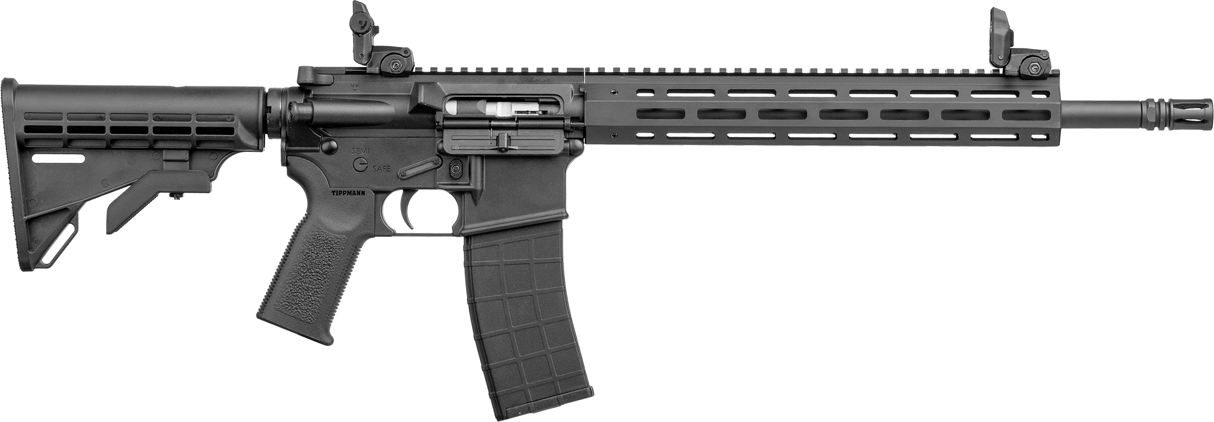 Tippmann Arms A101032 M4 Elite MSR 22 LR 25+1 16" Black Parkerized Threaded Barrel, Matte Black Aluminum Receiver w/Picatinny Rail, M-LOK Handguard, Black Adj CAR15 Polymer Stock, Black Gen2 Grip, Rig