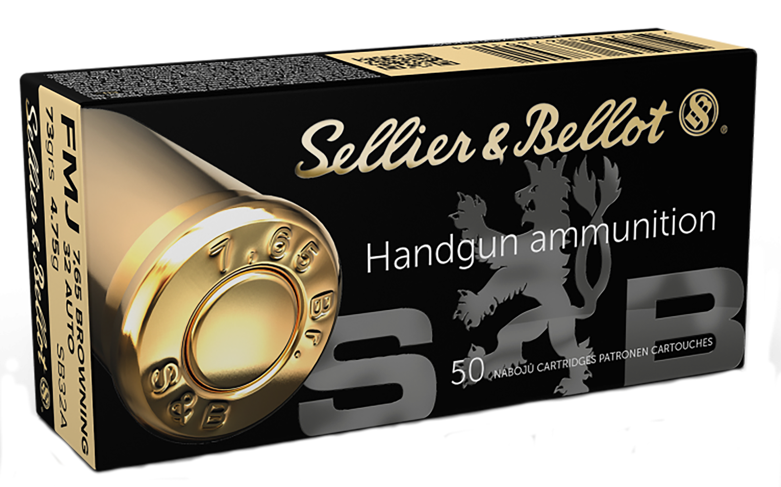 Sellier & Bellot SB32A Handgun  32ACP 73gr Full Metal Jacket 50 Per Box/40 Case