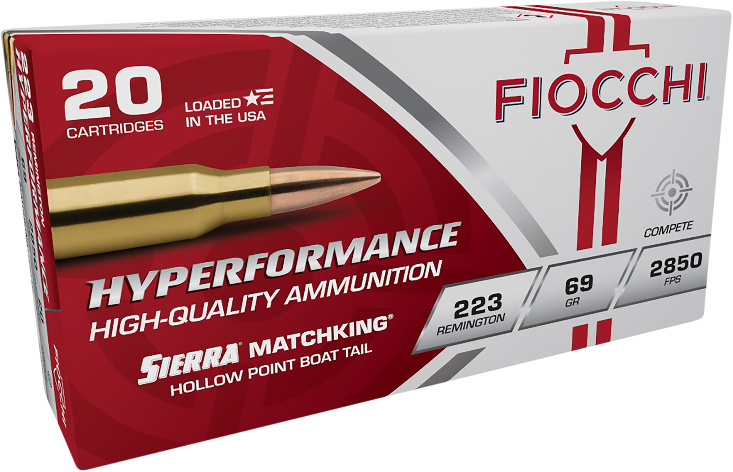 Fiocchi 223MKC Hyperformance Compete 223Rem 69gr Sierra MatchKing BTHP 20 Per Box/10 Case