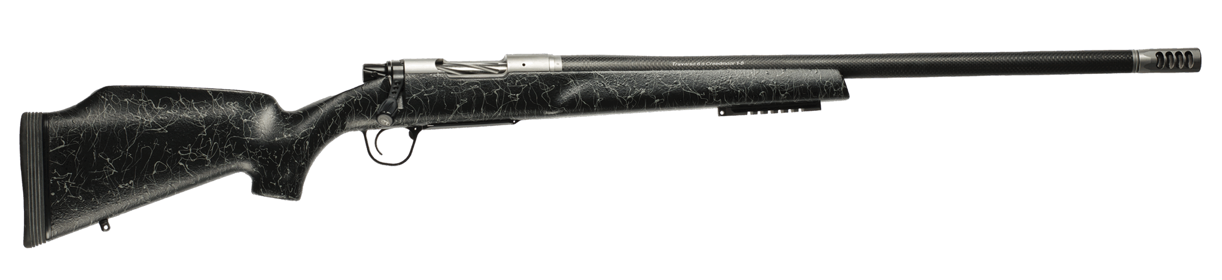 Christensen Arms 8011001302 Traverse 308 Win 4+1 16.25" Carbon Fiber Threaded Barrel, Stainless Steel Drilled & Tapped Receiver, Black w/Gray Webbing Monte Carlo w/Raised Comb Carbon Fiber Stock