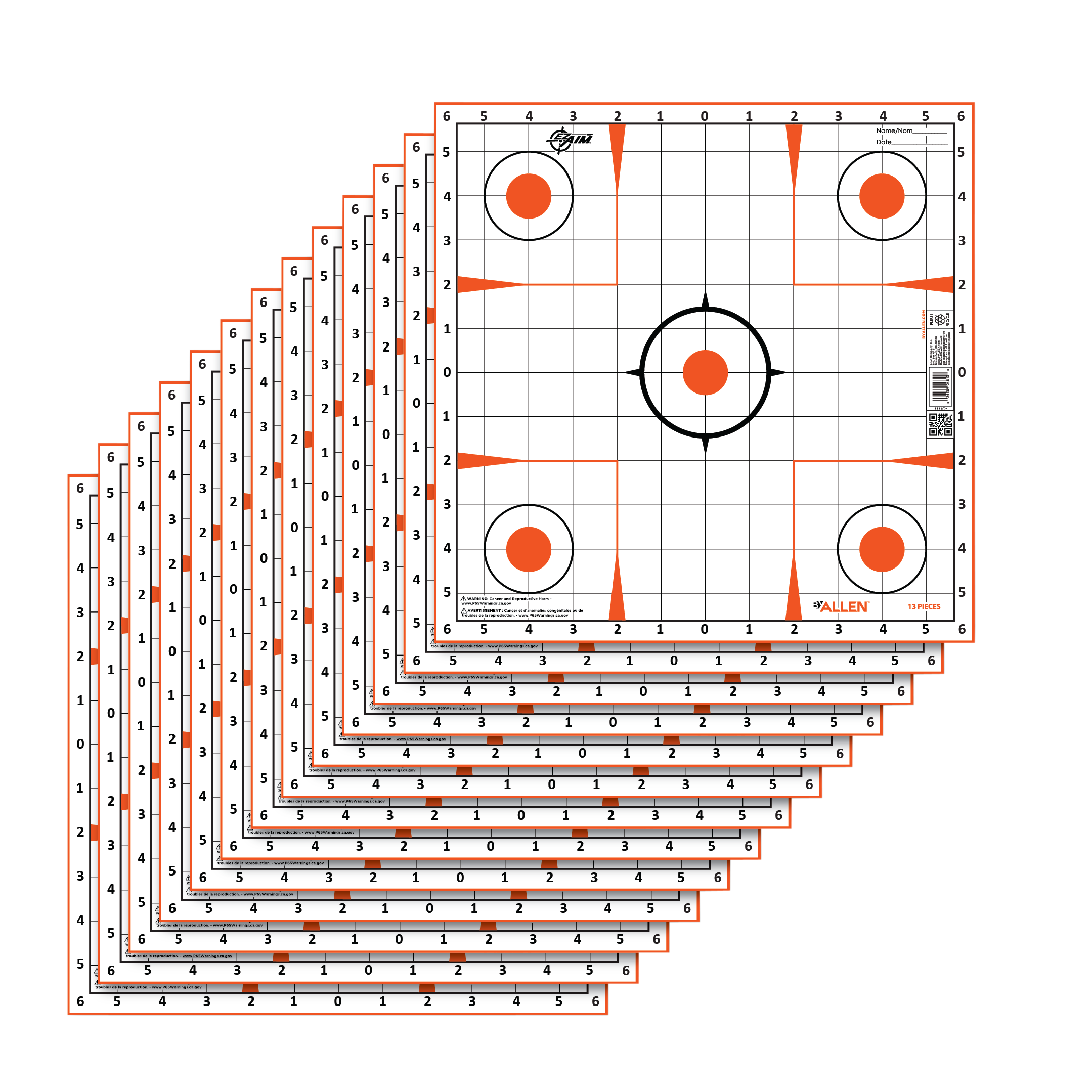 EZ-Aim 15333 Sight-In-Grid  12"x12" Paper 13 Per Pack