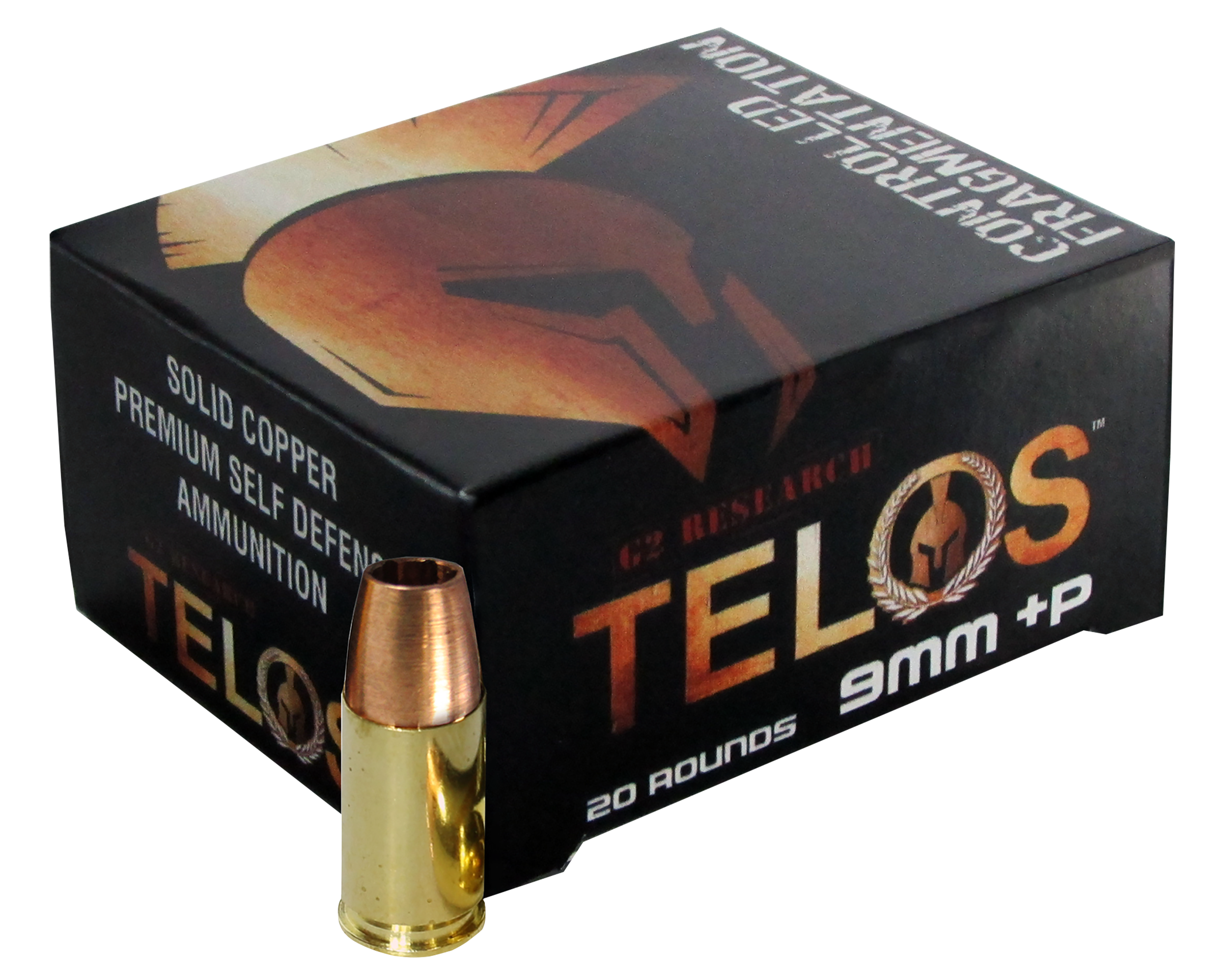 G2 Research G00619 Telos  9mmLuger+P 92gr Fracturing Copper Hollow Point 20 Per Box/25 Case
