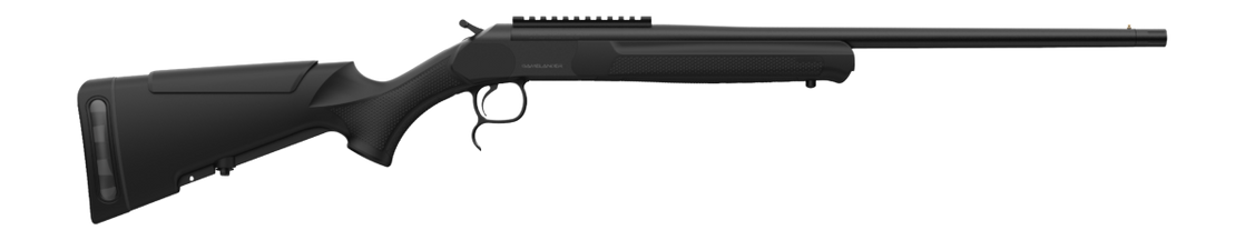 Retay USA GML444BLK22 Gamelander 444 Marlin 1rd 22" Black Chrome Single Shot Barrel, Black Chrome Steel Receiver w/Picatinny Rail, Matte Black Adjustable Cheek Piece Synthetic Stock, Ambidextrous