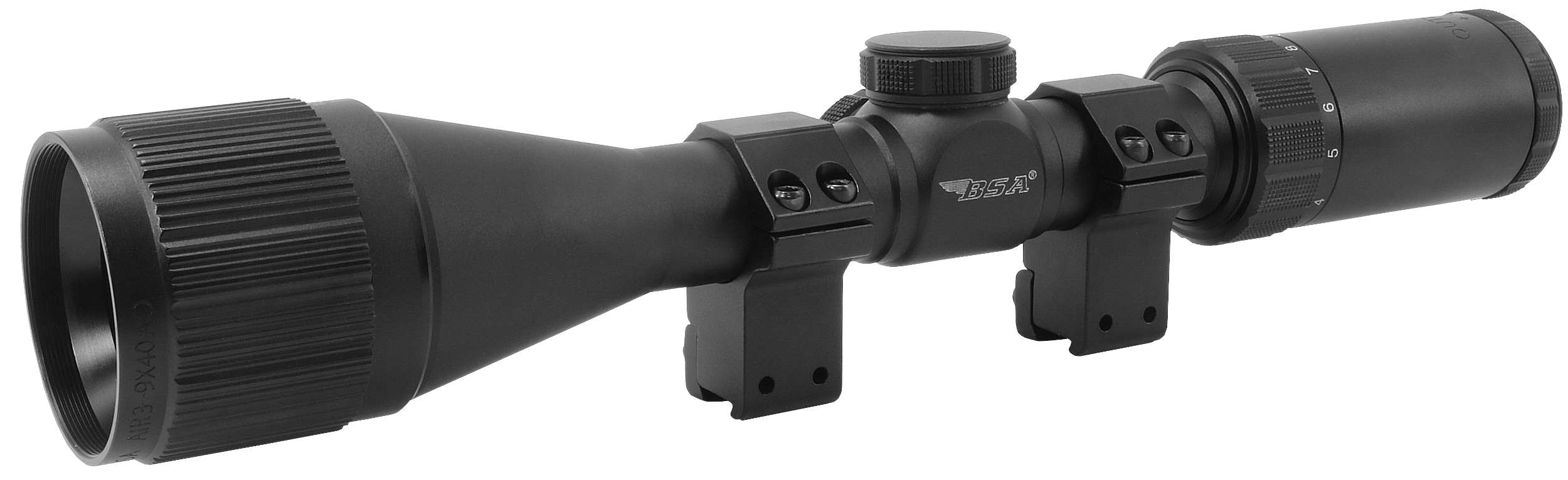 BSA AIR39X40AO Outlook Matte Black 3-9x40mm AO 1" Tube Mil-Dot Reticle