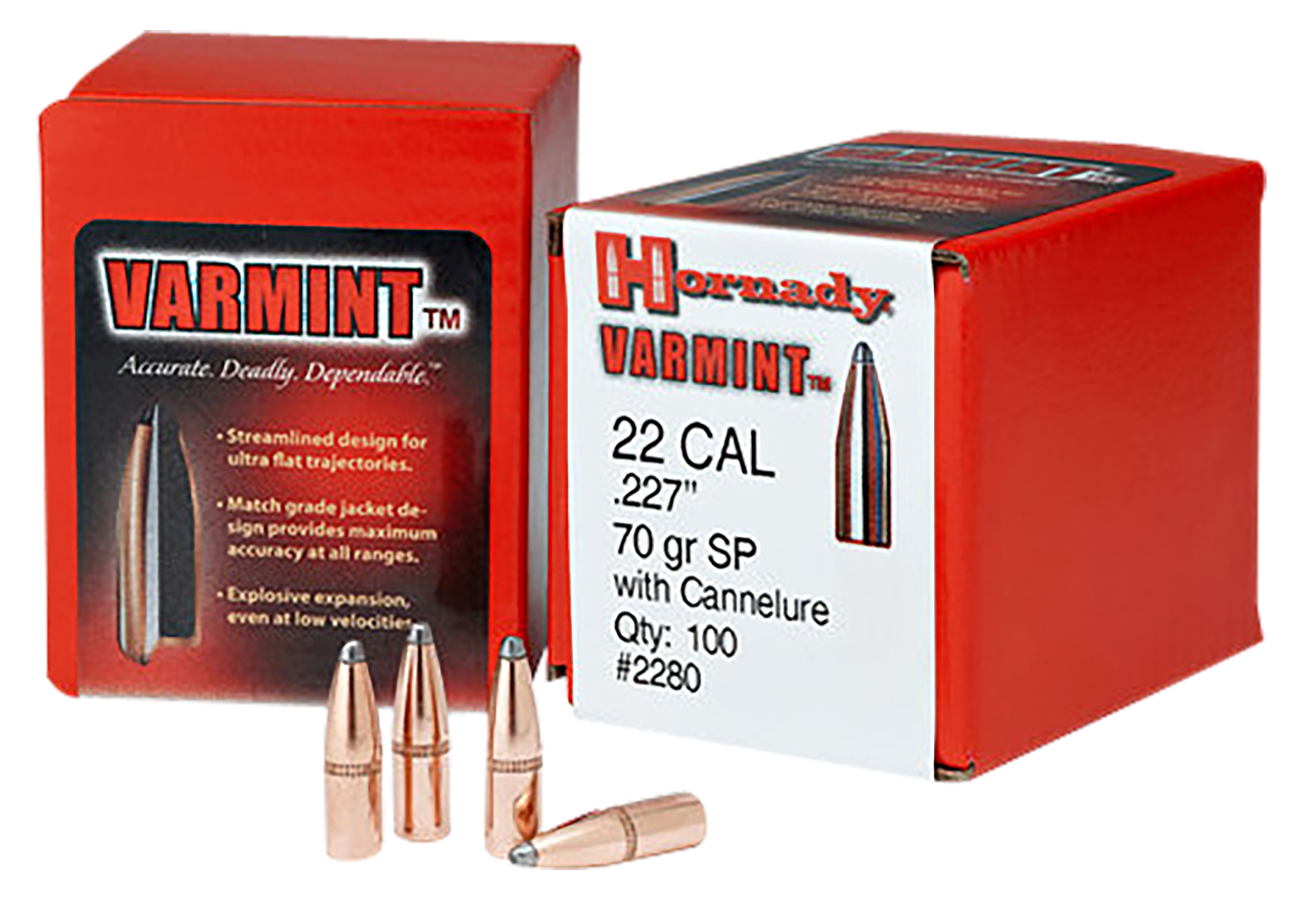 Hornady 2245 Traditional Varmint 22 Cal .224 50 gr Spire Point 100 Per Box/ 40 Case