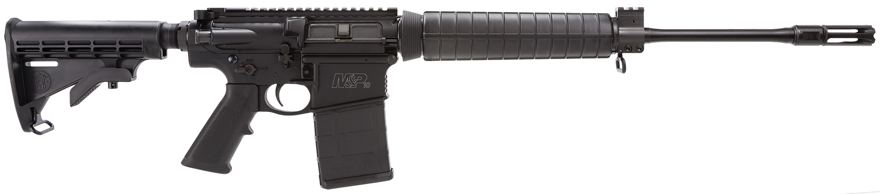 Smith & Wesson 811308 M&P10 Optic Ready 308/7.62x51mm NATO 20+1 18" Armornite Barrel, Matte Black Receiver, Black 6 Position Stock & Polymer Grip, Ambidextrous Manual Safety