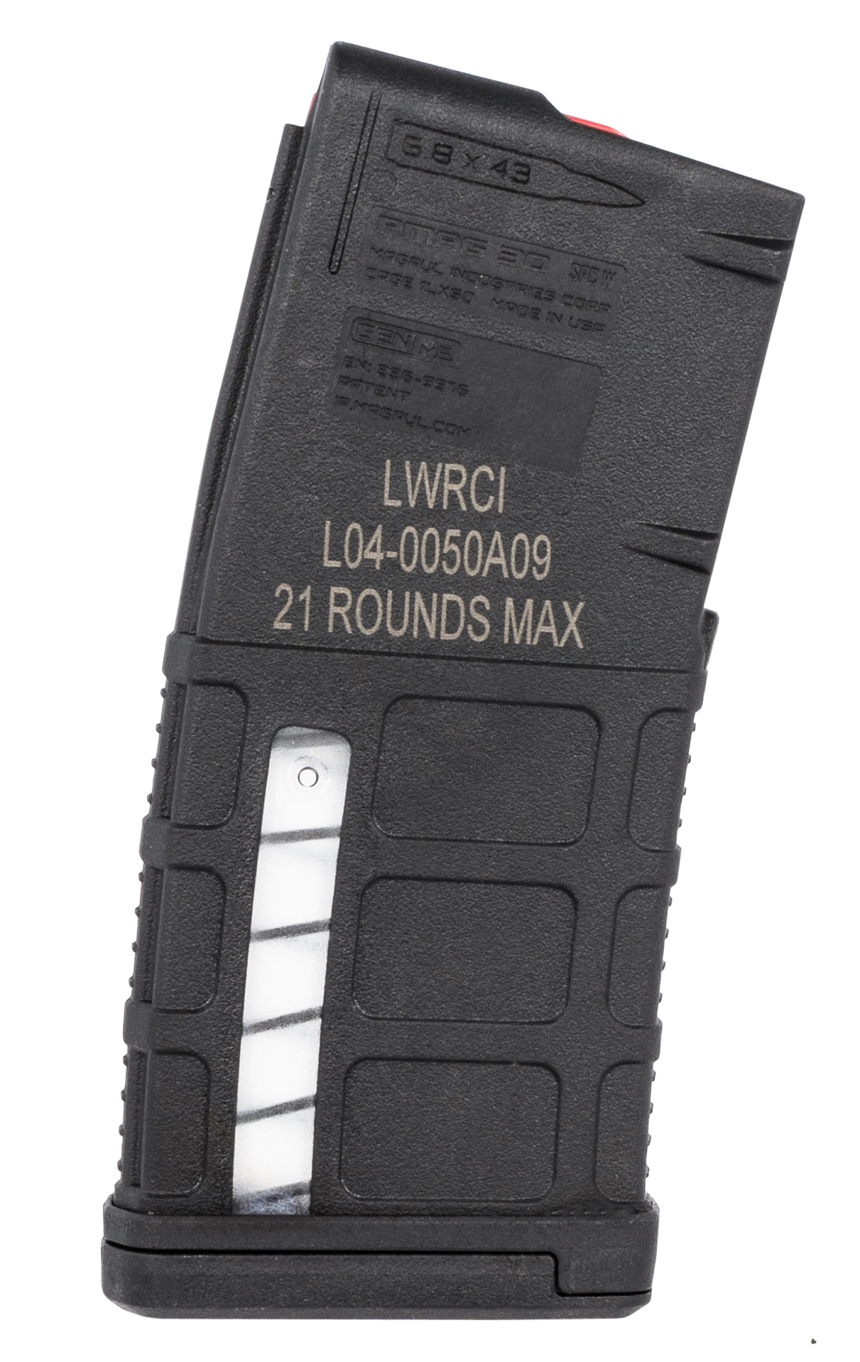 LWRC 2000123A01 PMAG Black Detachable 20rd 6.8 SPC for LWRC SIX8