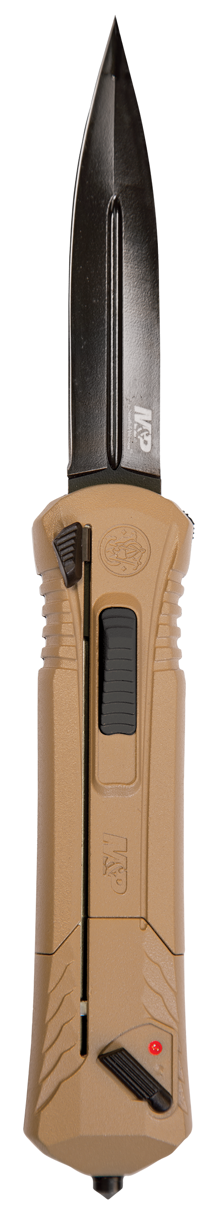 Smith & Wesson Knives 1092050 M&P 3.50" OTF Spear Point Plain Black Oxide AUS-8A SS Blade 5.16" Flat Dark Earth Aluminum Handle