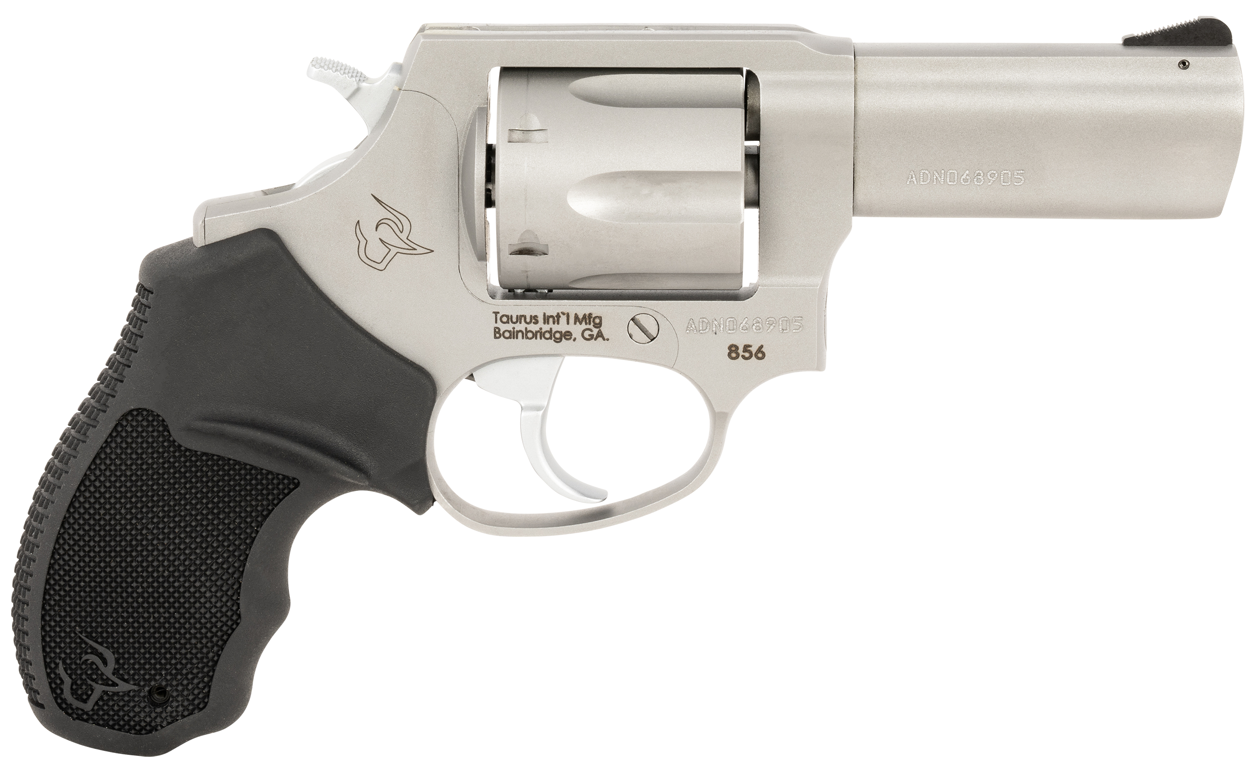Taurus 2-856P39 856 T.O.R.O. Small 38 Special +P 6 Shot 3" Matte Stainless Steel Barrel, Cylinder & Frame, Black Rubber Grip, Transfer Bar Safety, Exposed Hammer