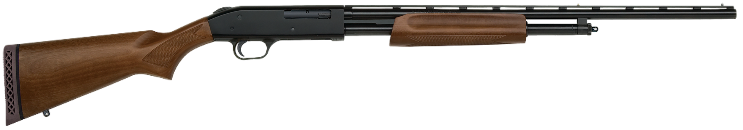 Mossberg 50104 500 All Purpose Full Size 410 Gauge Pump 3" 5+1 24" Blued Vent Rib Barrel, Blued Integral Scope Mount Steel Receiver, Fixed Hardwood Stock, Right Hand