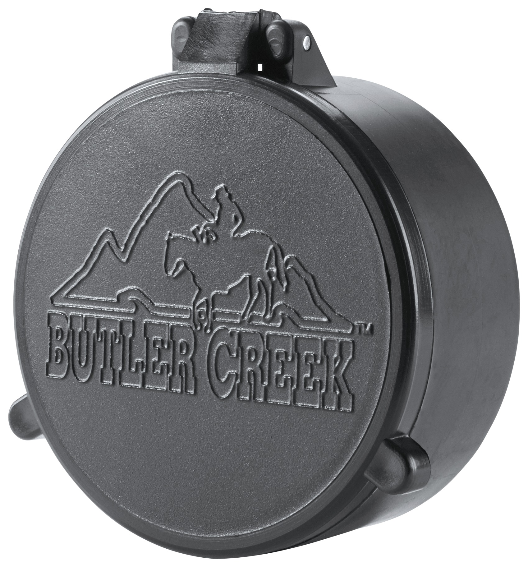 Butler Creek 30200 Flip-Open Objective Scope Cover 43.20mm Obj. Size 20 Black Polymer