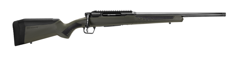 Savage Arms 57654 Impulse Hog Hunter 6.5 Creedmoor 4+1 Matte Black 20" Threaded Barrel/Rec, Matte OD Green Fixed AccuStock with AccuFit, Includes Detachable Box Mag